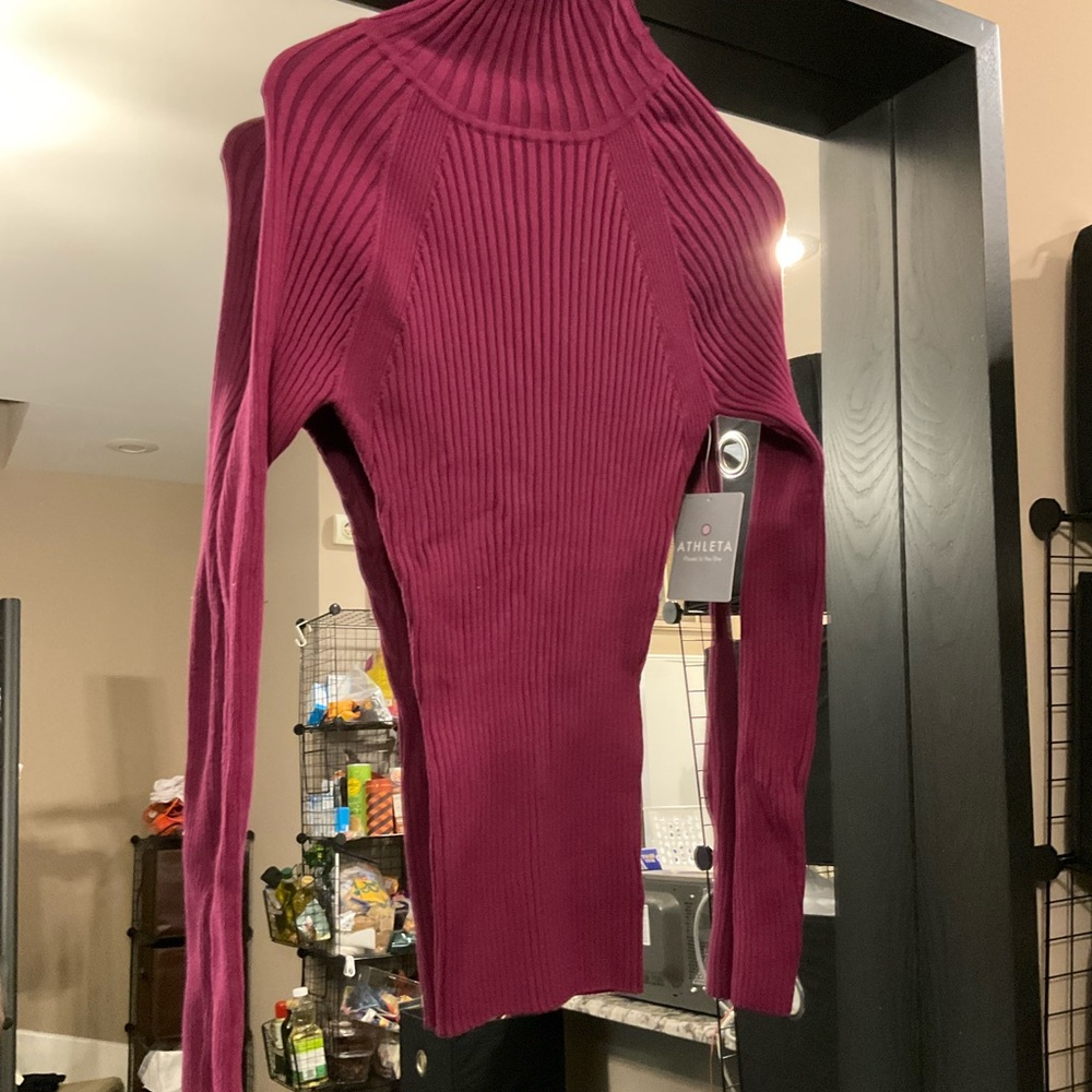 (Sue) B1G1 New w/ tags Athleta Women's Ribbed Sweater - Purple